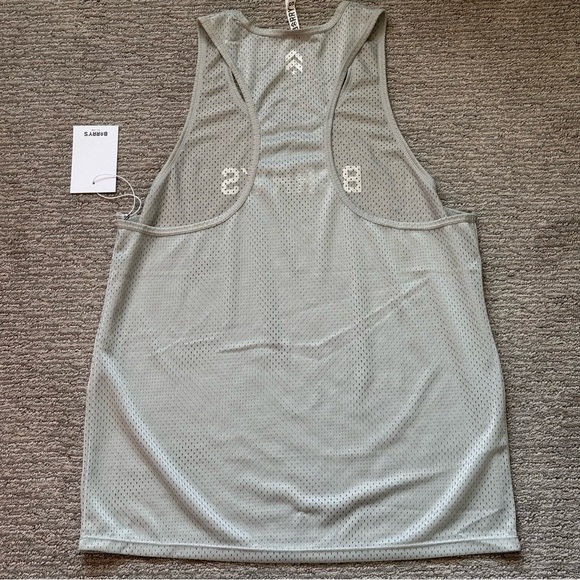 Barrys Bootcamp Shirt Mens XL Light Gray Relay Mesh Tank Top Sleeveless - Picture 5 of 6